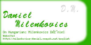 daniel milenkovics business card